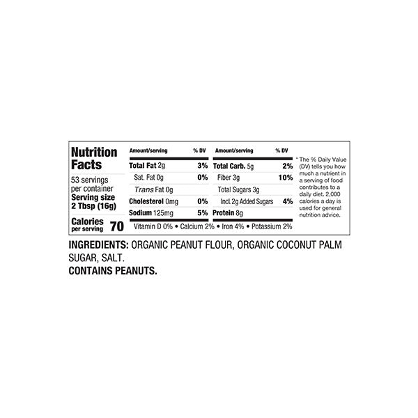 Gluten Free Organic Peanut Butter Powder (425g) Juthour