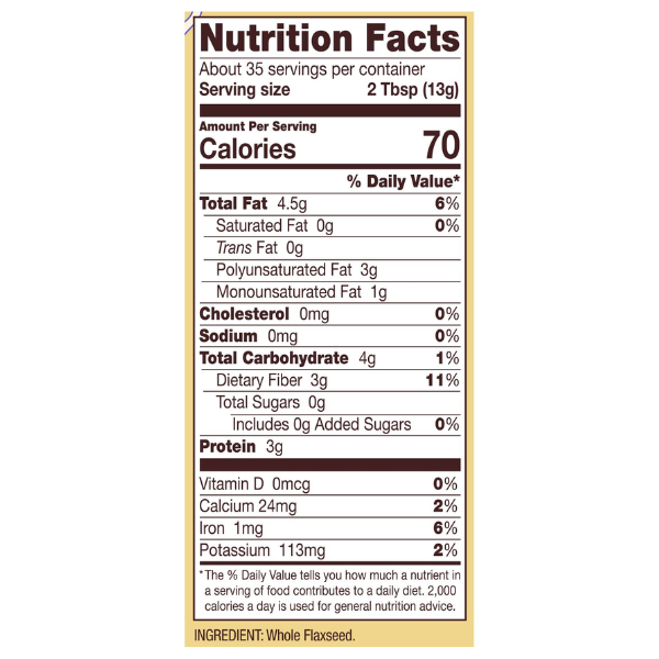 Gluten Free Flaxseed Meal (453g) Juthour