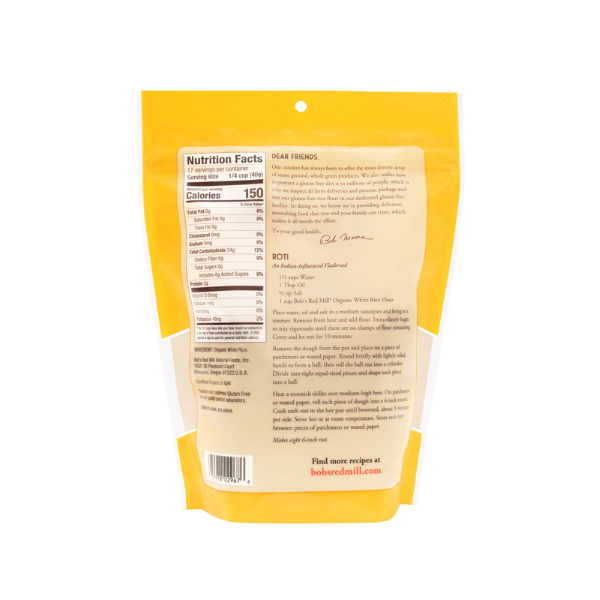 Organic Gluten Free White Rice Flour (680g) Juthour