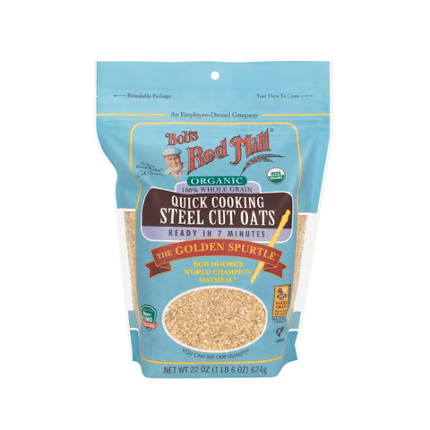 Organic Quick Cooking Steel Cut Oats (624g)