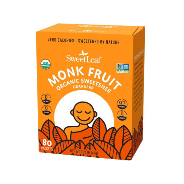Organic  Monk Fruit Sweetener 80 Packets (64g)