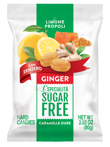 Gluten Free Sugar Free Lemon & Ginger Hard Candies (80g)
