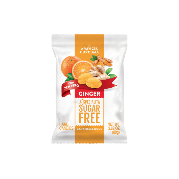 Gluten Free Sugar Free Orange Ginger & Turmeric Hard Candies (80g)