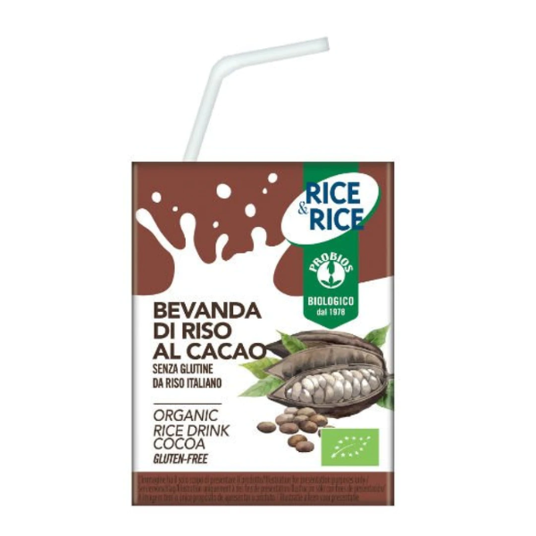 Organic  Gluten free Rice Drink With Cocoa  ( 200ml )