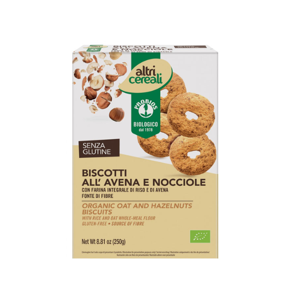 Organic Gluten Free Biscuits With Hazelnut (250g)