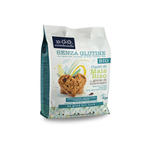Organic Gluten-Free Corn & Rice Cookies with Chocolate (250g)