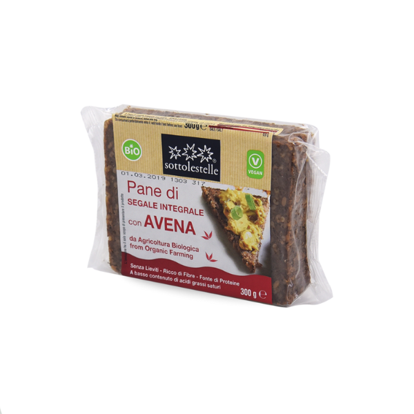 Organic Whole meal Rye Bread with Oats (300g)