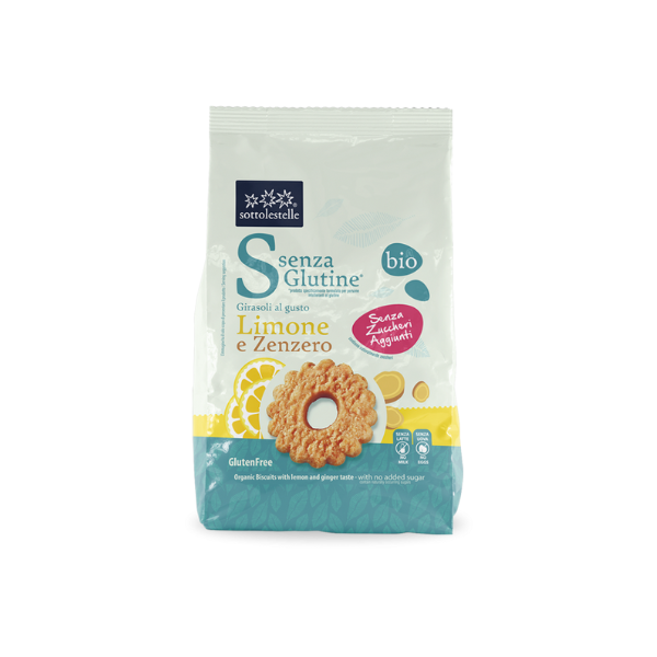 Organic Gluten-Free Sugar Free Whole Oat with Lemon & Ginger Cookies (250g)