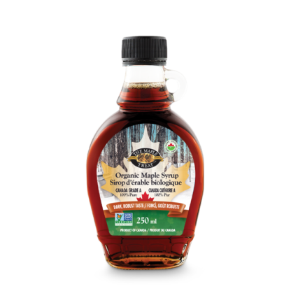 Organic Grade A Dark Robust Maple Syrup 250ml