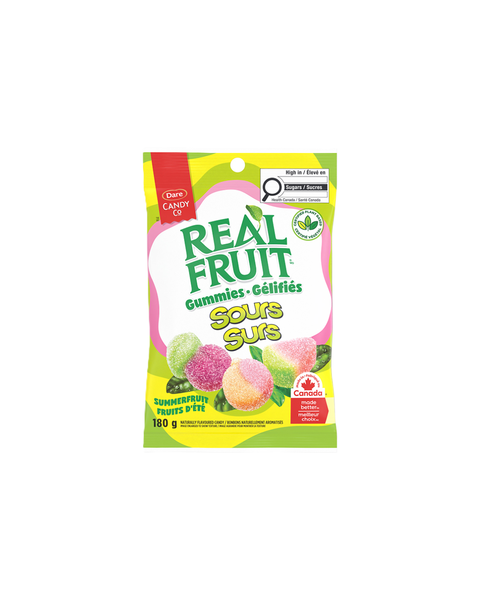 Gluten Free Real Fruit Sours Gummies 180g