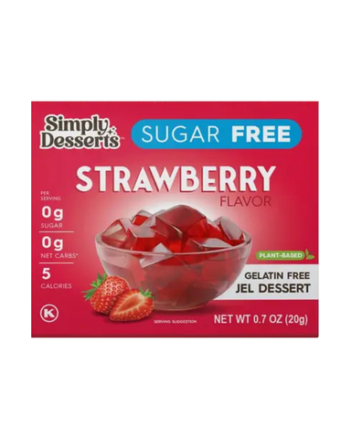 Sugar Free Gluten Free Strawberry Jel Dessert 20g