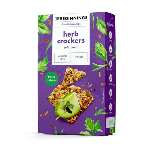 Gluten Free Herb Seed Crackers 80g