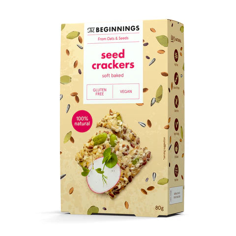 Gluten Free Seed Crackers with Sea Salt 80g