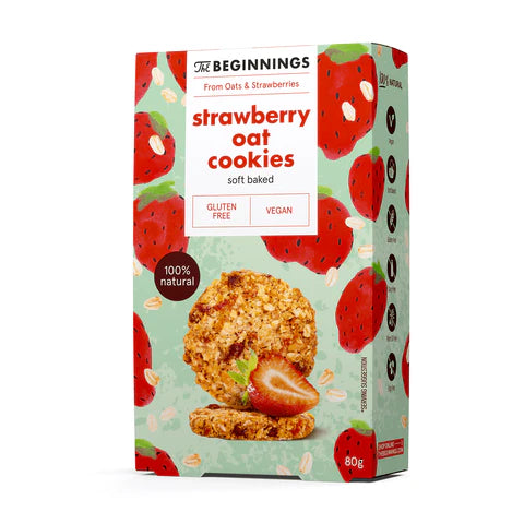 Gluten Free Oat Strawberry Cookies 80g