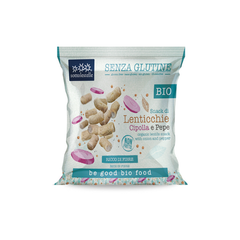Organic Gluten Free Lentils Snack with Onion & Pepper (60g)