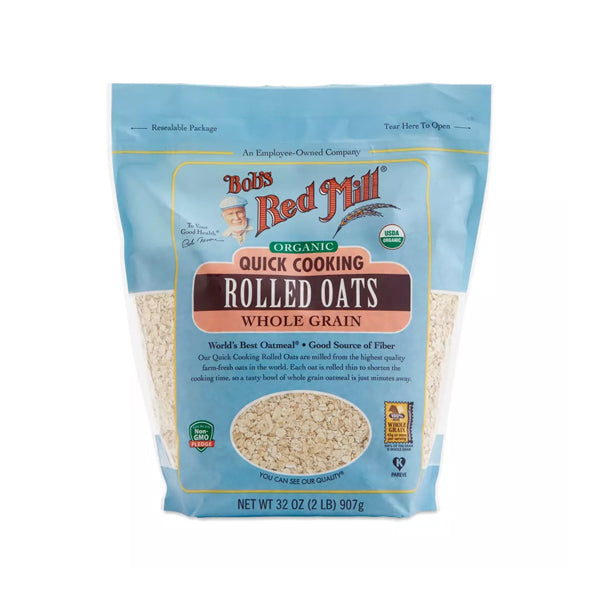 Organic Quick Cooking Rolled Oats (907g)