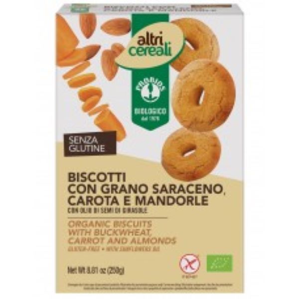 Organic  Gluten Free Biscuits With Carrot & Almond (250g)